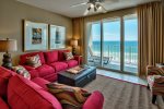 Spacious Living Area with Non-Stop Beach and Gulf Views